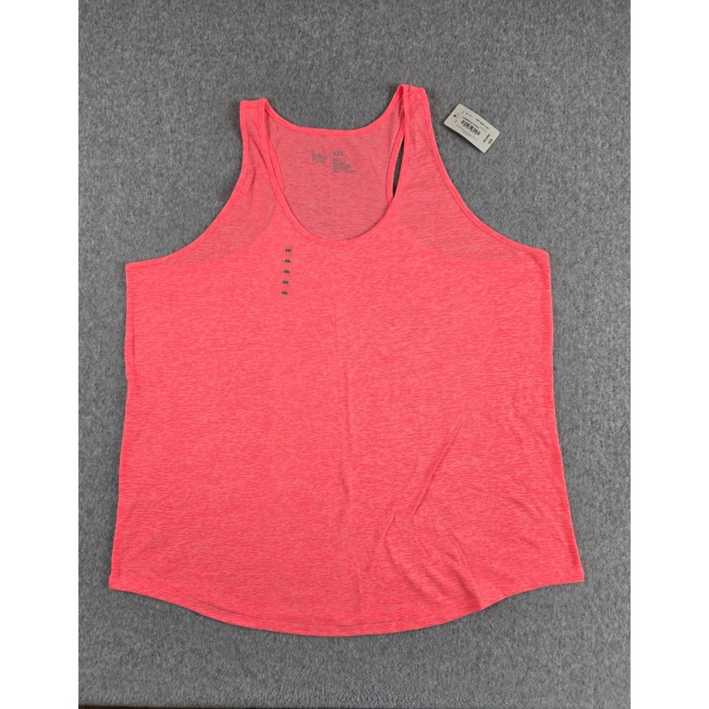 Flirtitude Active Racerback Tank Top XXL Luminous Coral Space Dye Pink 660-2624